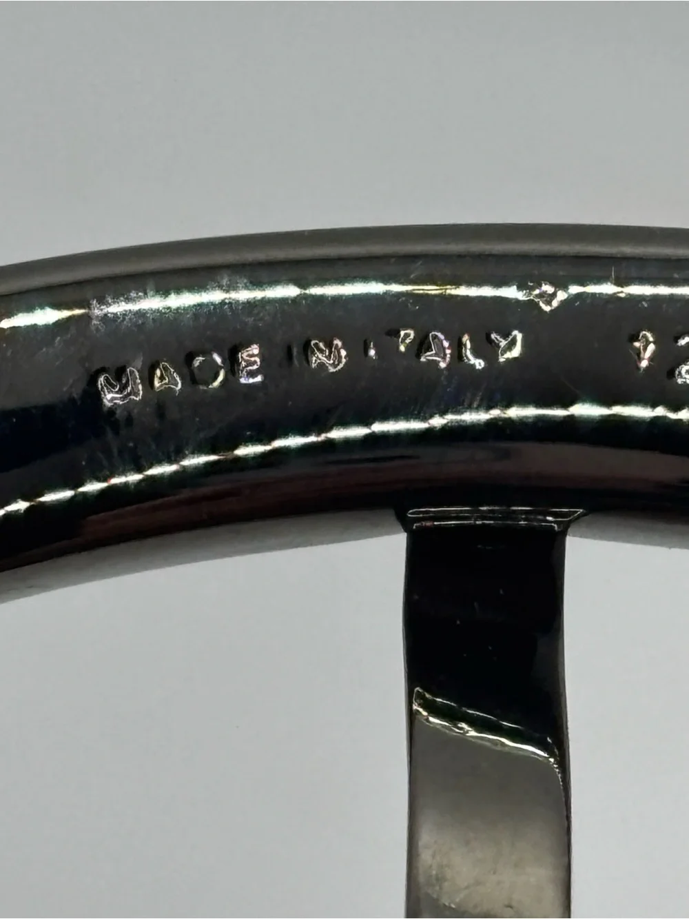 New Paul Fredrick Embossed Leather Men’s Belt BMQ911 Made In Italy Size 40 Brown